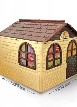 Детский игровой домик со шторками 02550/2 пластиковый  (an) 🎁🚀