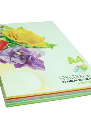 Бумага   цветная spectra color а4 80г/м2 250 листов , набор 10 цветов (6 пастель и 4 интенсив)