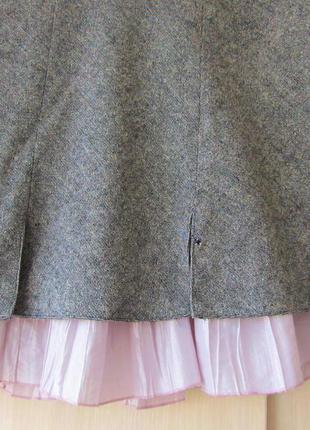 Костюм для девочки с юбкой из твида и нарядной блузой, 10-11 лет, rmx4 фото