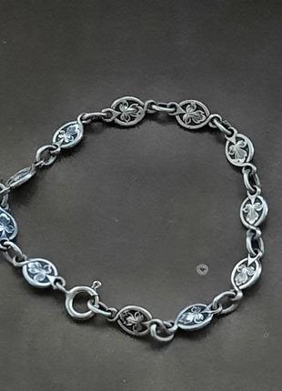 Дизайнерский винтажный бохо браслет  кельты готика клевер серебро 9253 фото