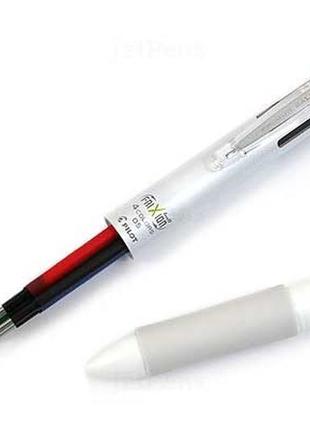 Ручка шариковая pilot frixion ball 4 4 color gel ink multi pen - 0.5 mm - white8 фото