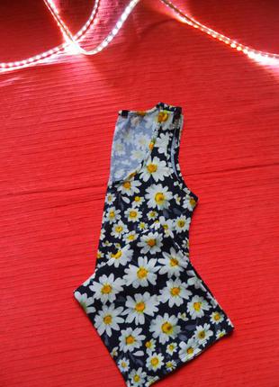 Платье футляр в ромашки.мини. 3