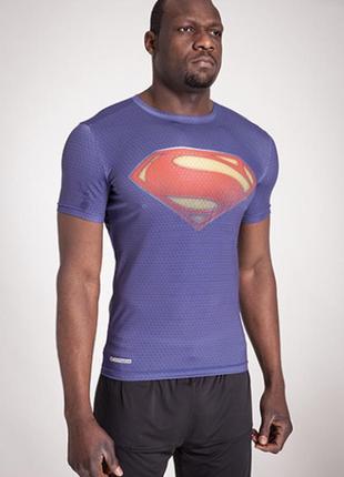 Мужская спортивная компрессионная футболка superman (супемэн), marvel, разные размеры в наличии!2 фото