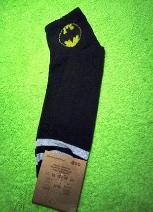 Яркие супермодные носки бэтмен чёрные3 фото