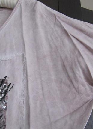 Блуза кофта с пайетками крой баттал  размер uni пр-во италия3 фото