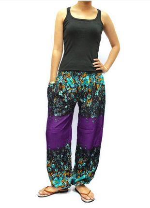 Свободные штаны женские восточные летние для йоги и танцев