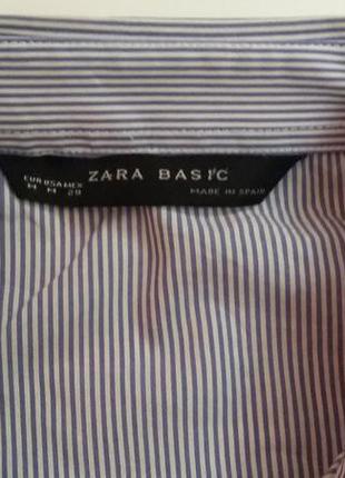 Сорочка в дрібну смужку zara basic іспанія 170/88а2 фото