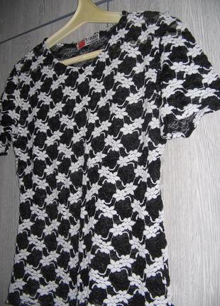 Блузка  черно-белая yihao5 фото