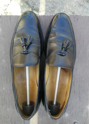 Мужские черные туфли лоферы charles tyrwhitt5 фото