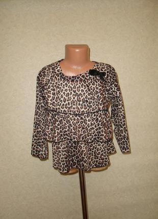 Блузка,туника usa tease леопардовой расцветки на 14-15 лет , сделана в америке