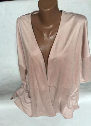 Розкішний , ніжний кардиган під замш , - піджак