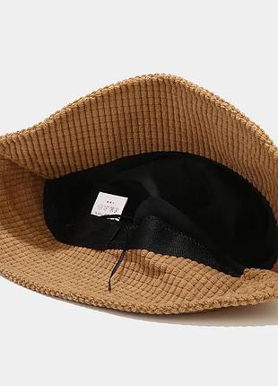 Панама вельвет сітка чорна, унісекс9 фото