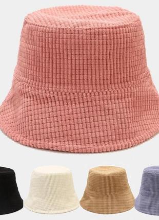 Панама вельвет сітка чорна, унісекс3 фото