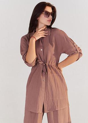 Жакет женский лен сет капучино solh mksh2498