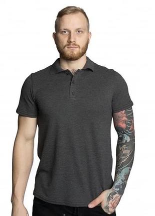 Golden style поло чоловіча 48/50 сіре сіра футболка з коміром