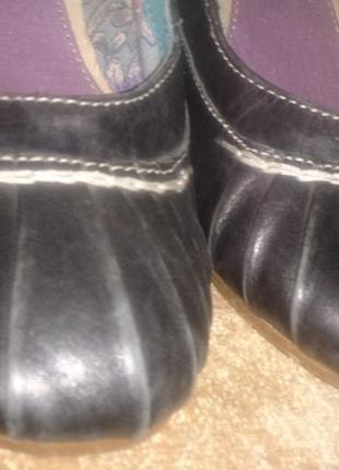 Стильні чорні туфлі перепонка р42 шкіра novocento4 фото