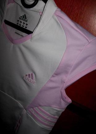 Топ спорт adidas біло-рожевий2 фото