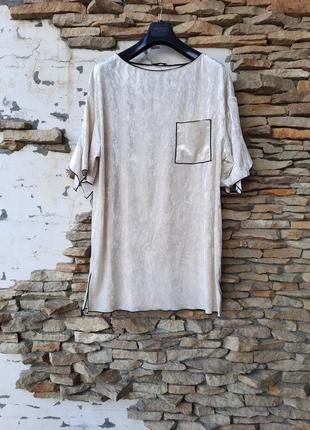 Шикарний велюровий з красивими рукавами блузон великого розміру