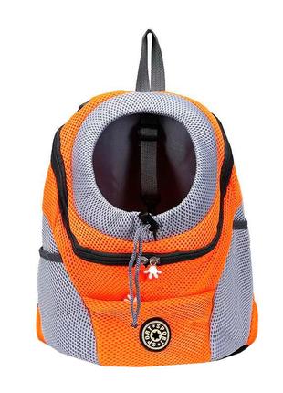 Рюкзак-переноска venxius d-07 orange l для кішок і собак сумка хатнім тваринам