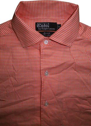 Чоловіча сорочка в дрібну клітку соковита polo by ralph lauren m l