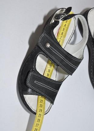 Кожаные новые босоножки на широкую ногу7 фото