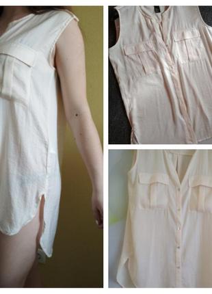 Актуальная блуза молочного цвета, р. 38