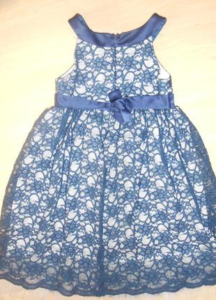 Шикарное ажурное платье на 9-12 лет.5 фото