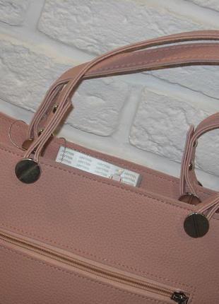 Нежная розовая сумка wallaby. экокожа3 фото