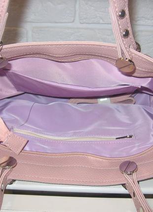 Нежная розовая сумка wallaby. экокожа4 фото