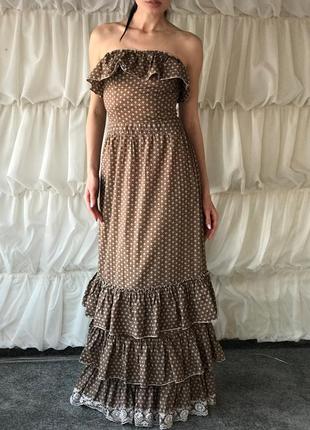 Шикарный летний сарафан с воланами  tago