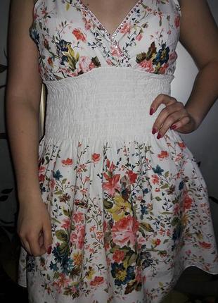 Невероятно красивый фирменный сарафан, платье, 100% коттон, 46, 48, 50 (12, 14, 16)
