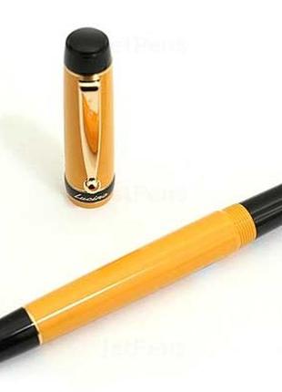 Pilot lucina fountain pen - yellow - fine nib перьевая ручка, желтая, тонкое перо4 фото