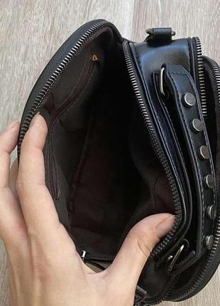 Маленькая женская сумочка клатч в стиле рептилии чёрная сумка8 фото