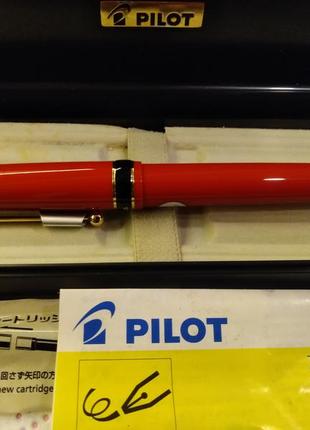 Pilot lucina fountain pen — red — fine nib пір'яна ручка червона тонке перо2 фото