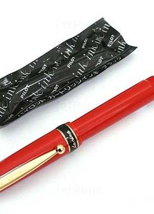 Pilot lucina fountain pen - red - fine nib перьевая ручка красная тонкое перо7 фото