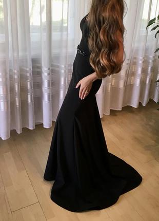 Вечернее платье рыбка черное платье-рыбка нарядное платье рыбкой выпускное платье1 фото