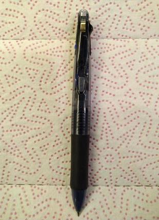 Шариковая многофункциональная ручка zebra clip-on slim, 4 цвета, 0,7 мм, черный корпус3 фото