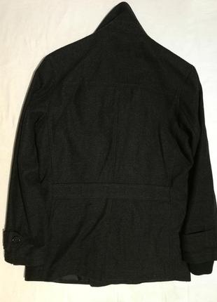Мужское темносерое двубортное шерстяное пальто s. oliver3 фото
