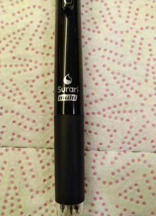 Багатофункціональна ручка zebra surari 4c 4 color emulsion ink multi pen - 0.7 mm - black body10 фото