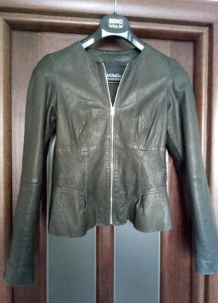 Куртка maxmara,натуральная кожа, необычный цвет, очень стильная, италия1 фото