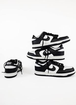 Кросівки преміум якості nіke dunk low black white retro, кроссовки кожа, кросовки