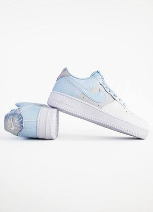 Кросівки преміум якості nike air force 1 psychic blue, кросівки жіночі, шкіра