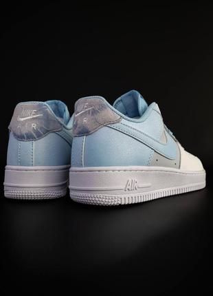 Кросівки преміум якості nike air force 1 psychic blue, кроссовки женские, кожа2 фото