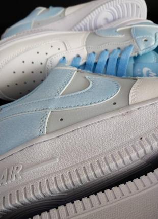 Кросівки преміум якості nike air force 1 psychic blue, кроссовки женские, кожа4 фото