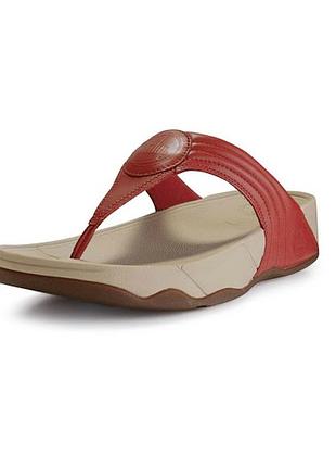 Фирменные кожаные шлепанцы вишневого цвета fitflop сша 41 р.