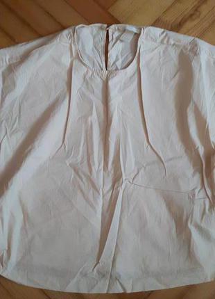 Пудрово-бежевая блуза с шнуровкой от h&m! p.-34