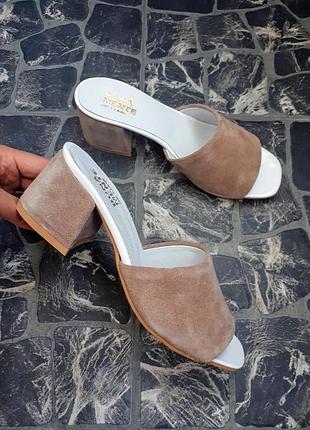 Мюли (босоніжки) shore suede