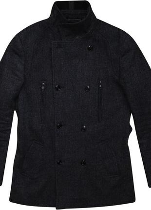 Мужское пальто темно серое шерстяное new look men s m1 фото