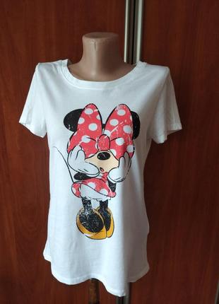 Хлопковая футболка only disney minnie mouse (zara) s