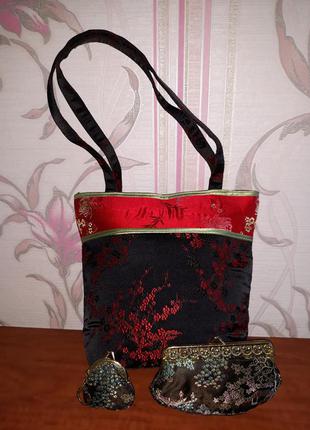 Шикарная сумка с кошельками в восточном стиле